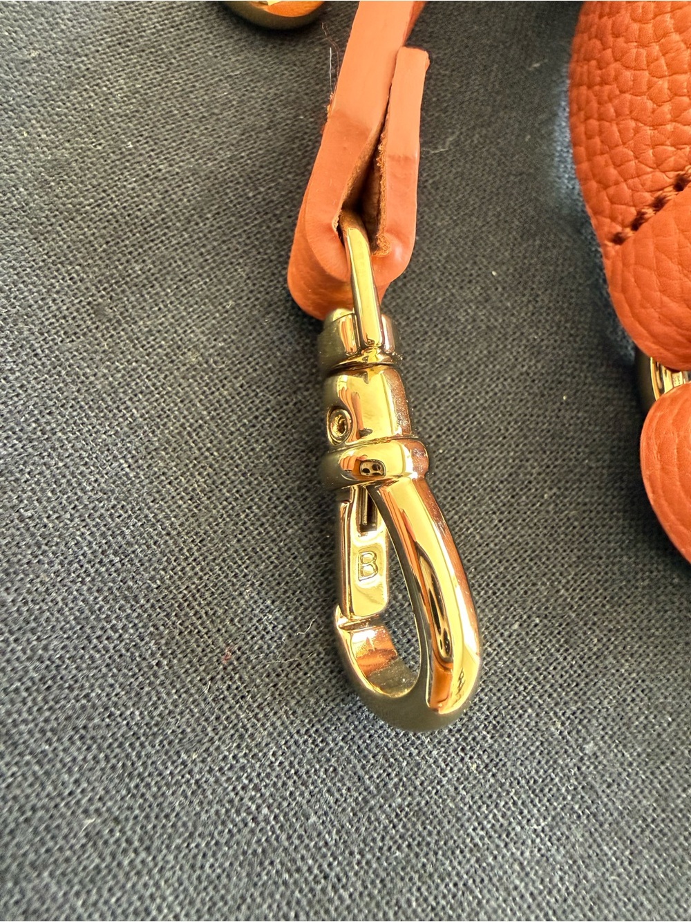 Bandolier Leather Phone Strap in Dusty Rose with Gold Hardware - Picture 3 of 3